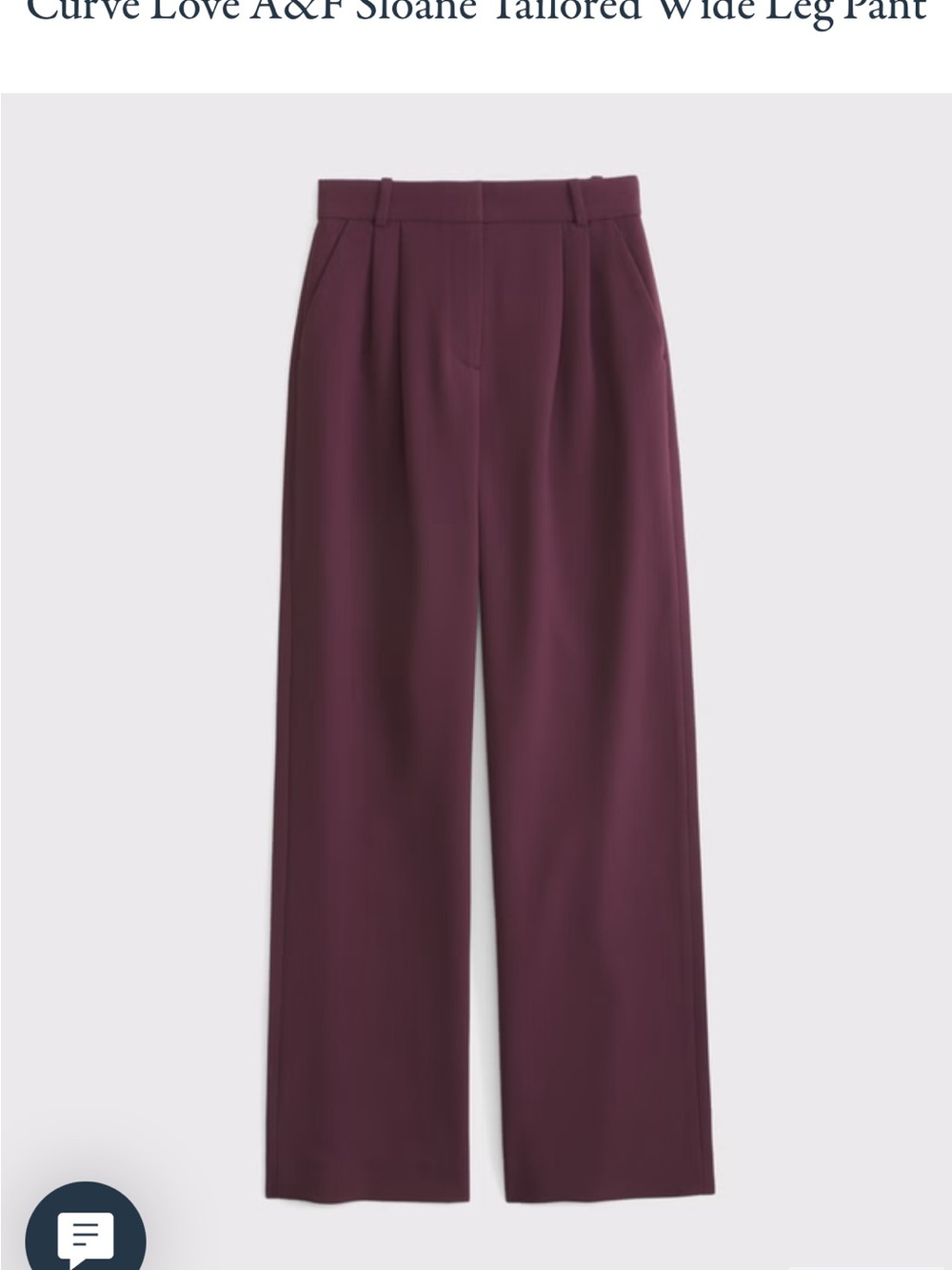 Abercrombie Curve Love Sloane Tailored Wide Fit